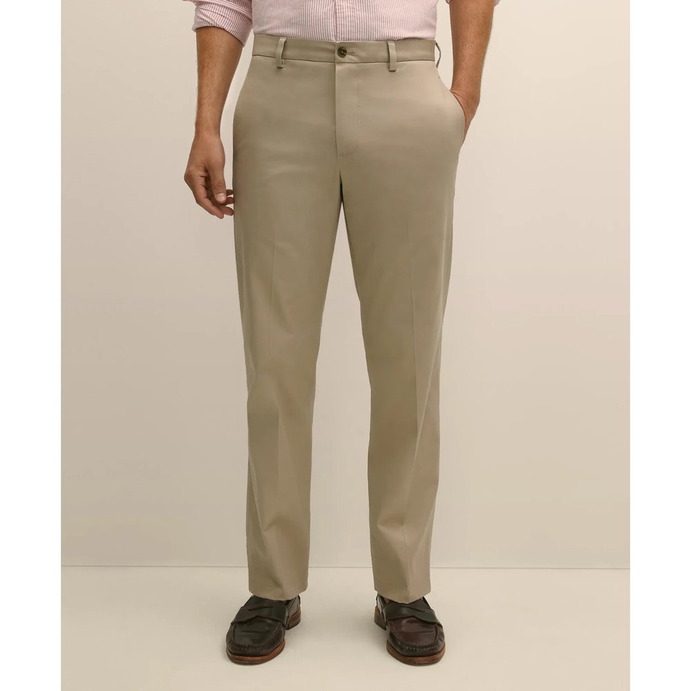 B by Brooks Brothers Chino Pants Mens 36W 34L Khaki Stretch Cotton Regular